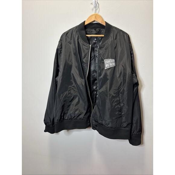 Unbranded Men’s Jacket Bomber Style Black SZ 2X With Flag And Other Patches - Picture 11 of 13